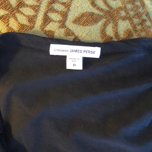 James Perse Sleeveless Wrap Dress in black. - Picture 3 of 5